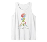 No Kings In America Floral LBGTQ Acuarela Camiseta sin Mangas