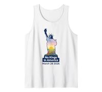 No Kings In America Floral Patriótico Marzo 28 2026 Camiseta sin Mangas