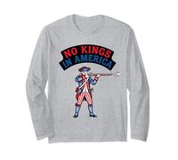 No Kings In America Guerra Revolucionaria 1776 Patriota Manga Larga