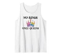 No Kings in America Only Queens Gay Pride Queer LGBTQ Ally Camiseta sin Mangas