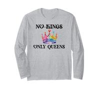 No Kings in America Only Queens Gay Pride Queer LGBTQ Ally Manga Larga