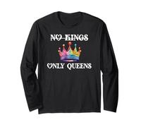 No Kings in America Only Queens Queer Ally Gay Pride LGBTQ Manga Larga