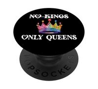 No Kings in America Only Queens Queer Ally Gay Pride LGBTQ PopSockets PopGrip Adhesivo