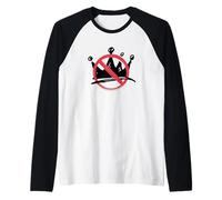 No Kings In America Political Protest Crown Design Camiseta Manga Raglan