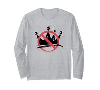 No Kings In America Political Protest Crown Design Manga Larga