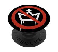 No Kings In America Political Protest Crown Design PopSockets PopGrip Adhesivo