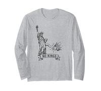 No Kings In America Political Protest Statue of Liberty Manga Larga