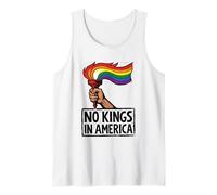 No Kings In America Protestan Bandera Arco Iris LBGTQ Camiseta sin Mangas
