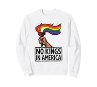 No Kings In America Protestan Bandera Arco Iris LBGTQ Sudadera