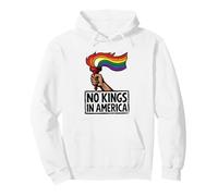 No Kings In America Protestan Bandera Arco Iris LBGTQ Sudadera con Capucha