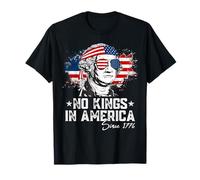 No Kings in America Since 1776 - Bandera de Estados Unidos envejecida vintage Camiseta