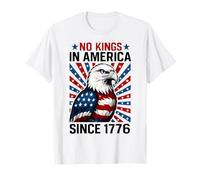 No Kings in America Since 1776 - Bandera de Estados Unidos envejecida vintage Camiseta