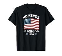No Kings in America Since 1776 - Bandera estadounidense envejecida 4ª Camiseta