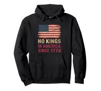 No Kings In America Since 1776 Bandera Orgullo Patriótico Sudadera con Capucha