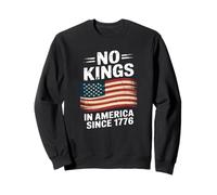No Kings in America Since 1776 - Bandera Vintage de Estados Unidos Envejecida Sudadera