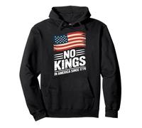 No Kings in America Since 1776 - Bandera Vintage de Estados Unidos Envejecida Sudadera con Capucha