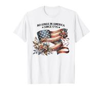 No Kings in America Since 1776 Flag No Kings Day Hombres Mujeres Camiseta