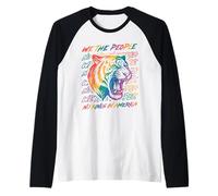 No Kings In America Since 1776 We The People LGBTQ Tiger Camiseta Manga Raglan