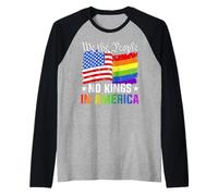 No Kings In America We The People - Camisa política para Hombre y Mujer Camiseta Manga Raglan