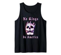 No Kings In American Retro Glitch Style Gráfico Político Camiseta sin Mangas