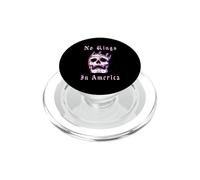 No Kings In American Retro Glitch Style Gráfico Político PopSockets PopGrip para MagSafe