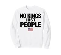No Kings Just People Libertad Igualdad USA Bandera Texto Gráfico Sudadera