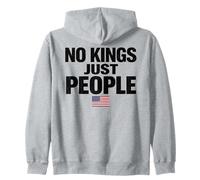 No Kings Just People Libertad Igualdad USA Bandera Texto Gráfico Sudadera con Capucha