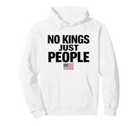 No Kings Just People Libertad Igualdad USA Bandera Texto Gráfico Sudadera con Capucha