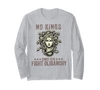 no Kings Lucha oligarquía Medusa Feminista Patriota Mujeres niña Manga Larga