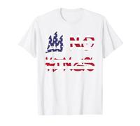 No Kings - No Reyes Camiseta gráfica económica, Hombre, Blanco, XL
