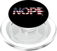No Kings Nope Protest Sign Horizontal US Flag PopSockets PopGrip para MagSafe