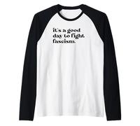 No Kings Protect Democracy It's A Good Day to Fight Fascism Camiseta Manga Raglan
