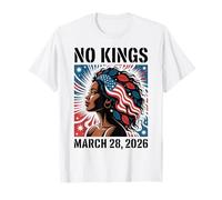 No Kings Protest March 28 2026 Bandera Feminista Mujer Negra Camiseta