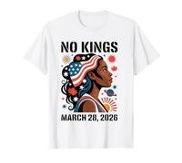No Kings Protest March 28 2026 Bandera Feminista Mujer Negra Camiseta