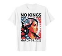No Kings Protest Marzo 28 2026 Piel Marrón Mujeres Latinas Color Camiseta