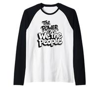 No Kings Protest The Power of We The People March Camiseta Manga Raglan