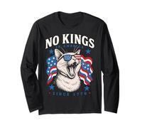 No Kings Shirt Cat America Since 1776, Bandera de EE. UU. 2026 250 Manga Larga