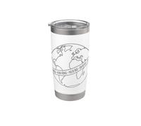No Kings Sin Reyes Democracia Globo Mundial Vaso térmico de acero inoxidable de doble pared
