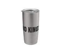 No Kings Sin Reyes Protesta Democracia Libertad Vaso térmico de acero inoxidable de doble pared
