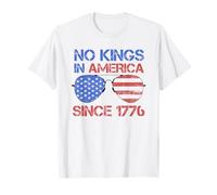 No Kings Since 1776 Distressed USA Flag Vintage Camiseta