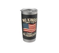 No Kings Since 1776 Fight Oligarchy Vaso térmico de acero inoxidable de doble pared