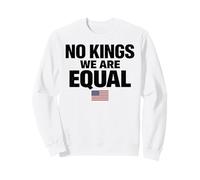 No Kings We Are Equal Freedom Equality USA Flag Texto Gráfico Sudadera