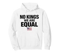No Kings We Are Equal Freedom Equality USA Flag Texto Gráfico Sudadera con Capucha