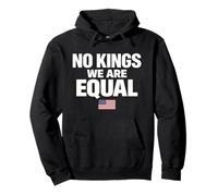 No Kings We Are Equal Freedom Equality USA Flag Texto Gráfico Sudadera con Capucha