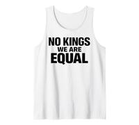 NO Kings We Are Equal Libertad Igualdad Mensaje Mínimo Texto Camiseta sin Mangas