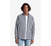 No Label Specialist Checked Brushed Cotton Navy Talla: M | Camisas Casuales Outlet | Hombre | Azul