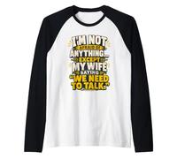 No le Tengo Miedo a Nada Excepto Esposa Esposo Divertido Meme Camiseta Manga Raglan
