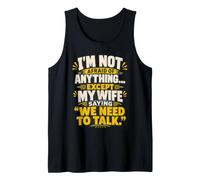 No le Tengo Miedo a Nada Excepto Esposa Esposo Divertido Meme Camiseta sin Mangas