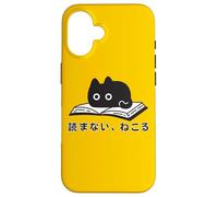 No leas, Solo Neko | Amantes Divertidos de los Libros de Gatos Negros Carcasa para iPhone 16