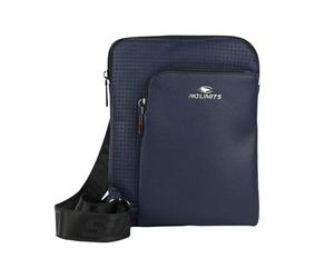No Limits Bolso Bandolera Hombre - Piel Sintética Impermeable, Ajustable, Múltiples Bolsillos, Forro Naranja, Azul, Delgado